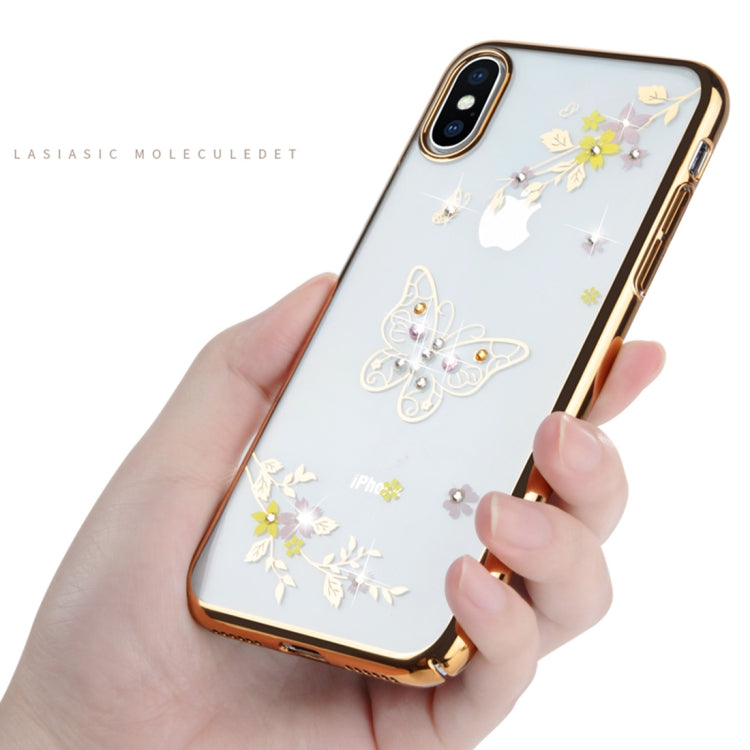For iPhone X / XS SULADA Butterfly Pattern Plating Diamond PC Case