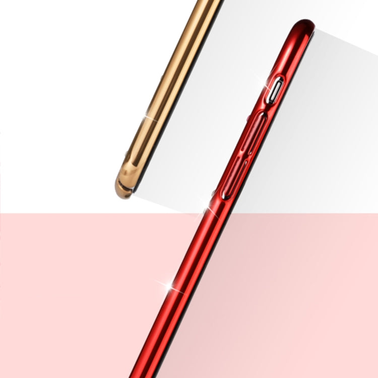 For iPhone X / XS SULADA Flower Pattern Plating Diamond PC Case (Red)