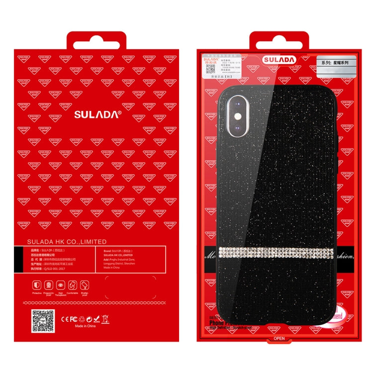 For iPhone X / XS SULADA Glitter Powder Diamond TPU Case (Pink)