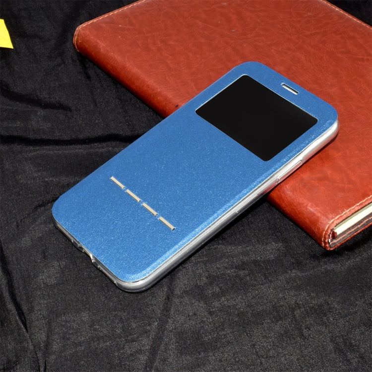 For iPhone X / XS Frosted Texture Horizontal Flip Leather Case with Call Display ID