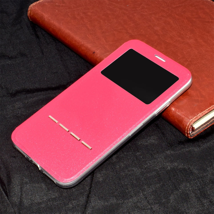 For iPhone X / XS Frosted Texture Horizontal Flip Leather Case with Call Display ID