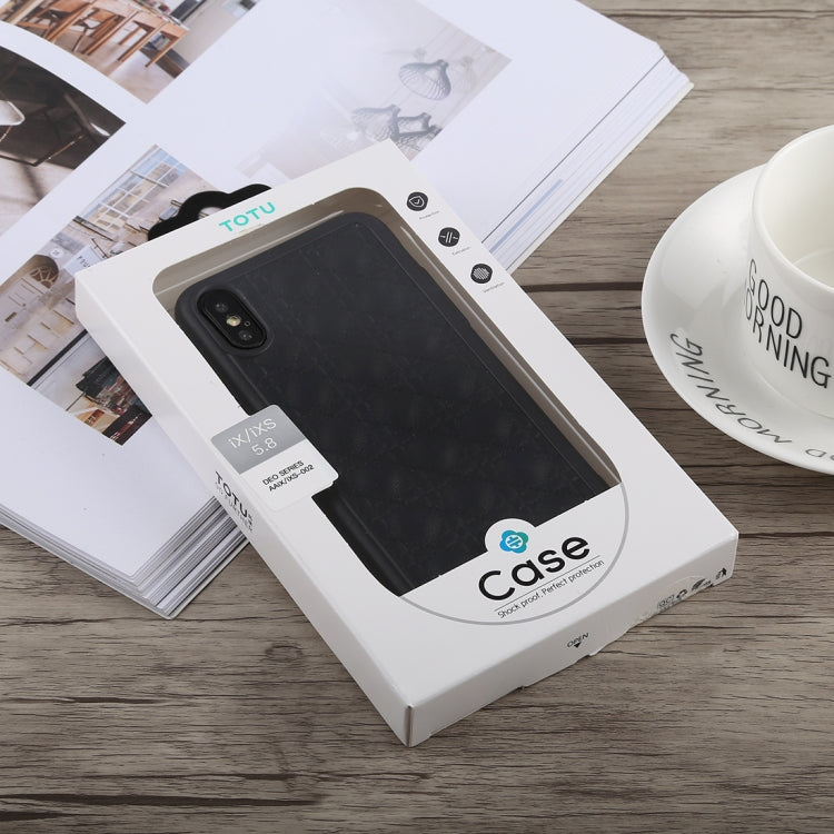 For iPhone X / XS TOTUDESIGN Deo Series Shockproof TPU+PU Case