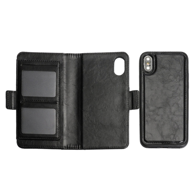 For iPhone X / XS Horizontal Flip Leather Case with Card Slots & Arc Holder & Wallet & Photo Frame