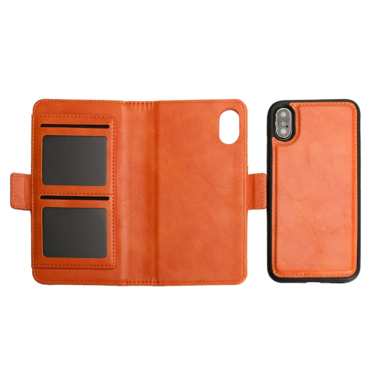 For iPhone X / XS Horizontal Flip Leather Case with Card Slots & Arc Holder & Wallet & Photo Frame