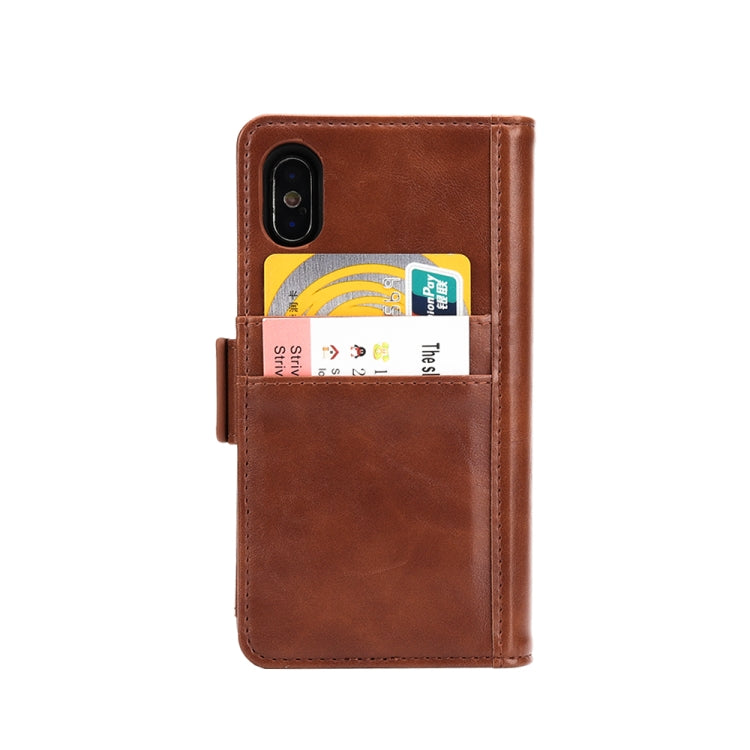 For iPhone X / XS Horizontal Flip Leather Case with Card Slots & Arc Holder & Wallet & Photo Frame