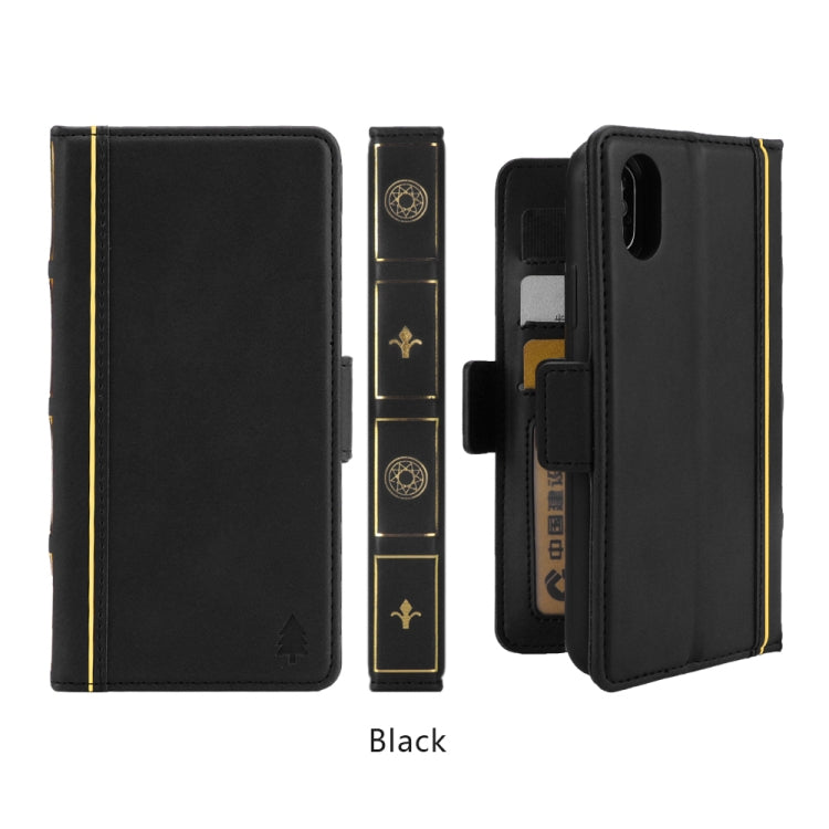 For iPhone X / XS Bible Style Business Horizontal Flip Leather Case with Card Slots & Photo Frame & Holder & Wallet