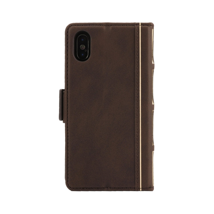 For iPhone X / XS Bible Style Business Horizontal Flip Leather Case with Card Slots & Photo Frame & Holder & Wallet