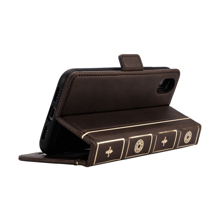For iPhone X / XS Bible Style Business Horizontal Flip Leather Case with Card Slots & Photo Frame & Holder & Wallet
