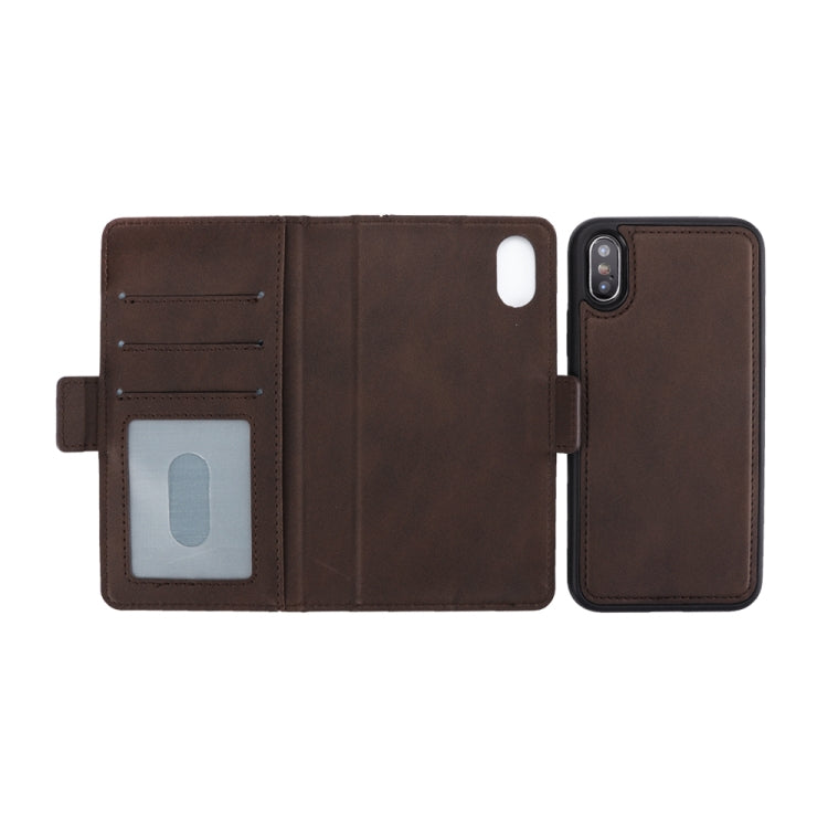For iPhone X / XS Bible Style Business Horizontal Flip Leather Case with Card Slots & Photo Frame & Holder & Wallet