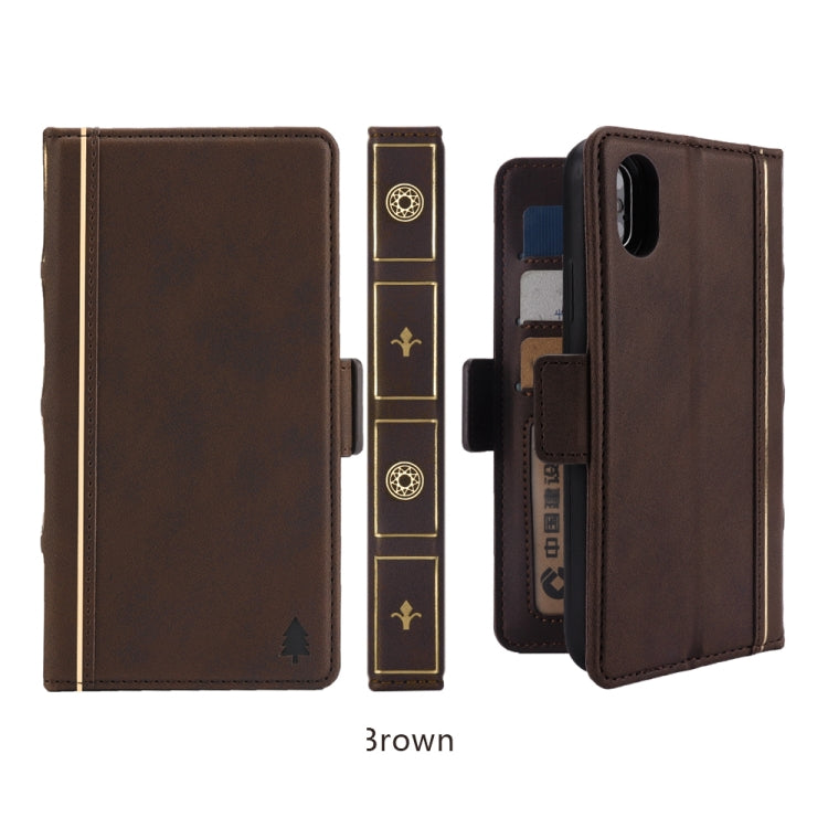 For iPhone X / XS Bible Style Business Horizontal Flip Leather Case with Card Slots & Photo Frame & Holder & Wallet