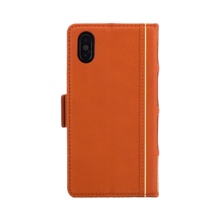 For iPhone X / XS Bible Style Business Horizontal Flip Leather Case with Card Slots & Photo Frame & Holder & Wallet