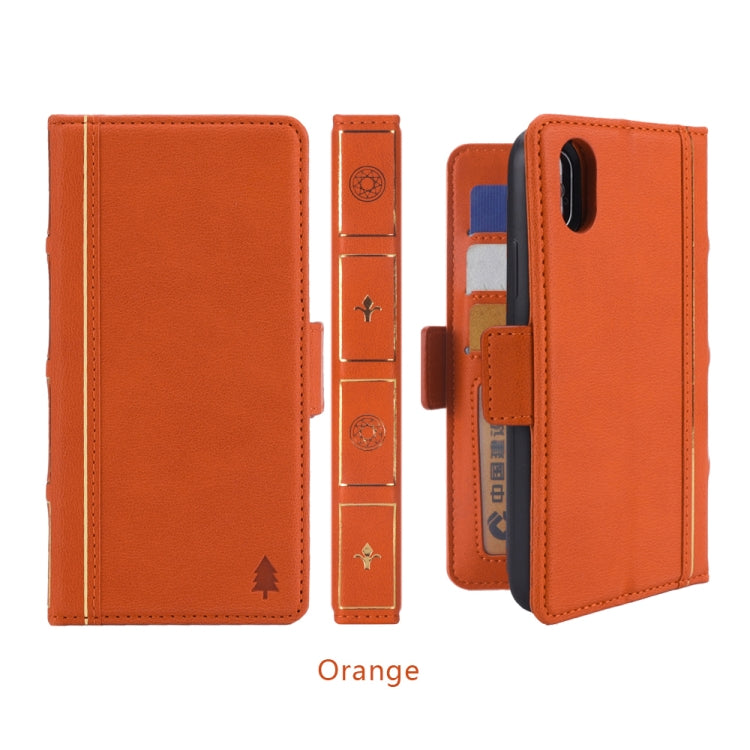 For iPhone X / XS Bible Style Business Horizontal Flip Leather Case with Card Slots & Photo Frame & Holder & Wallet