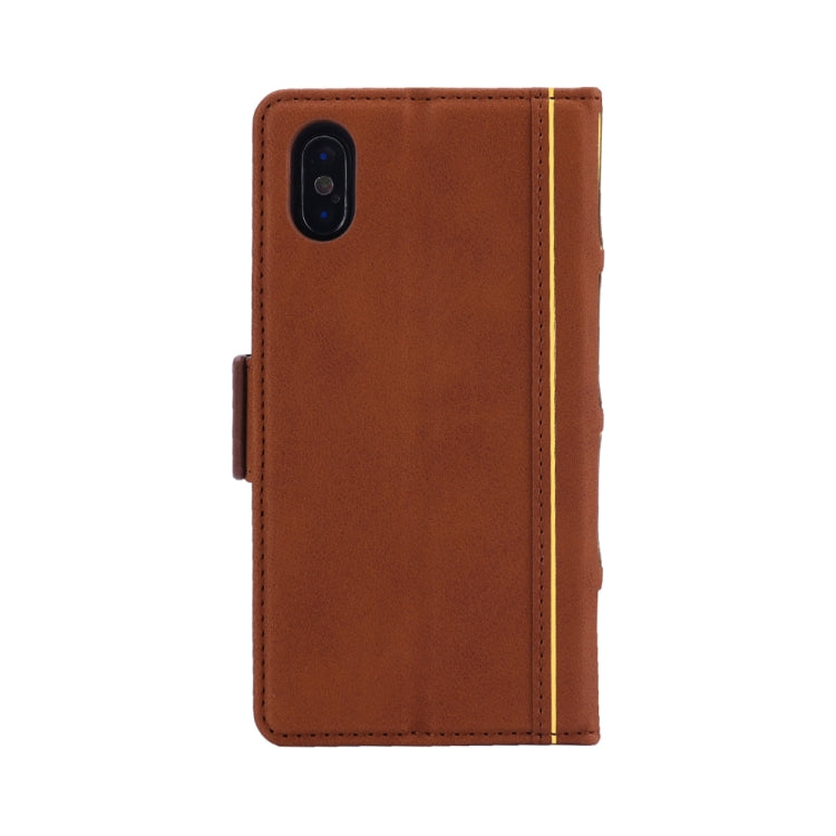 For iPhone X / XS Bible Style Business Horizontal Flip Leather Case with Card Slots & Photo Frame & Holder & Wallet