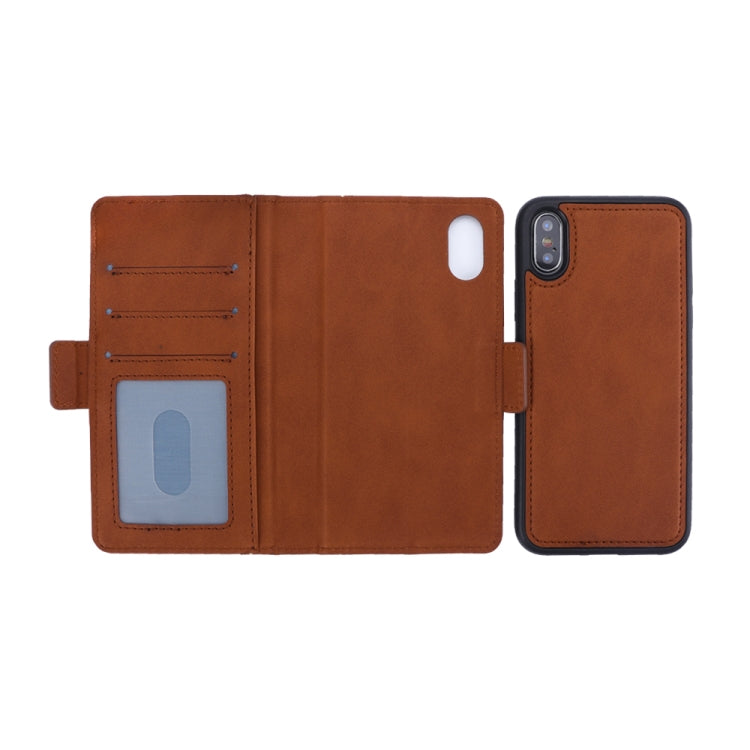 For iPhone X / XS Bible Style Business Horizontal Flip Leather Case with Card Slots & Photo Frame & Holder & Wallet