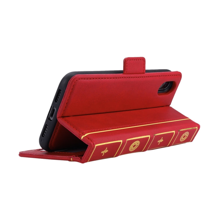For iPhone X / XS Bible Style Business Horizontal Flip Leather Case with Card Slots & Photo Frame & Holder & Wallet