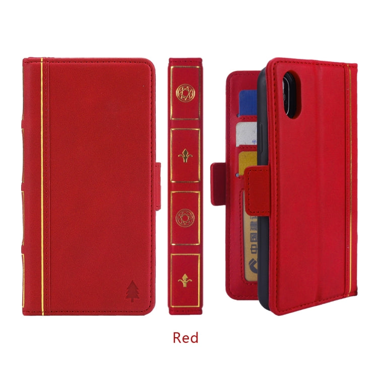 For iPhone X / XS Bible Style Business Horizontal Flip Leather Case with Card Slots & Photo Frame & Holder & Wallet