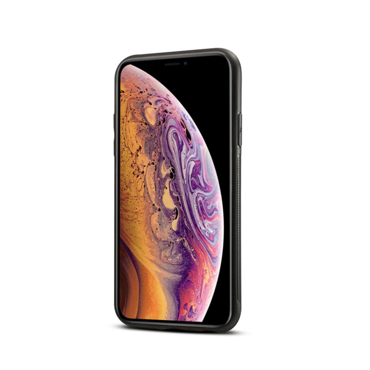 For iPhone XS Dibase TPU + PC + PU Crazy Horse Texture Protective Case with Holder & Card Slots