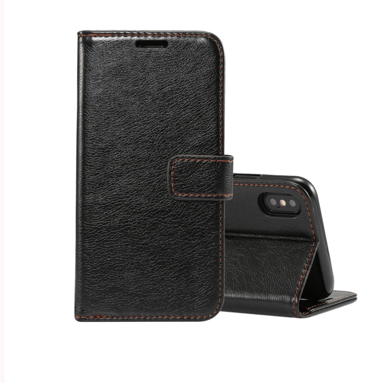 For iPhone XS Retro Crazy Horse Texture Horizontal Flip Leather Case  with Card Slots & Holder & Wallet & Photo Frame