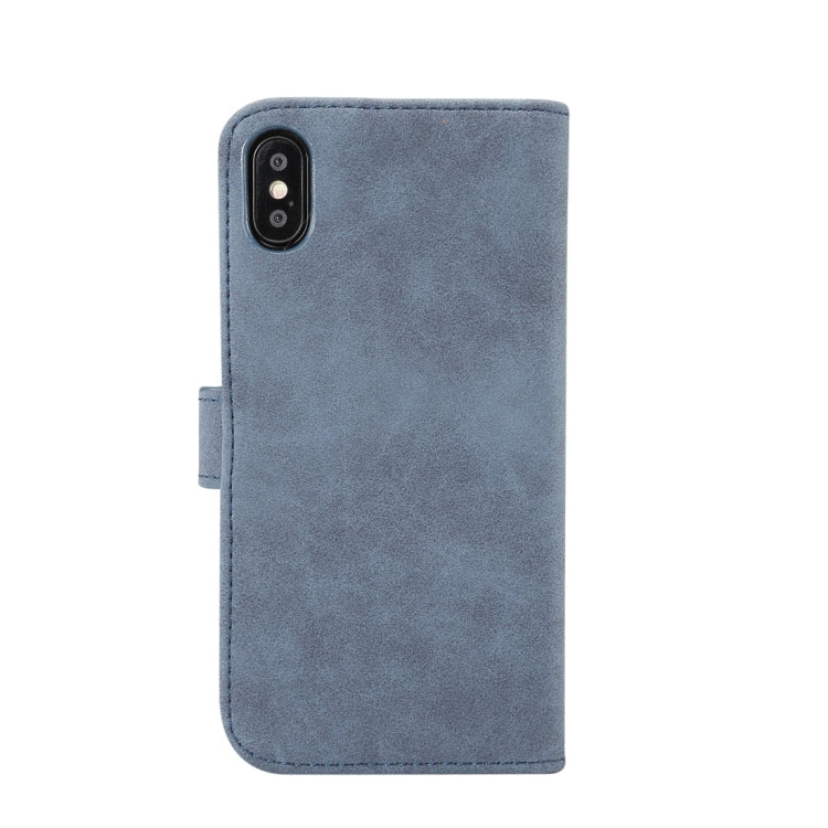 For iPhone XS Sheep Bar Material Horizontal Flip PU Leather Case with Holder & Card Slot & Wallet & Photo Frame
