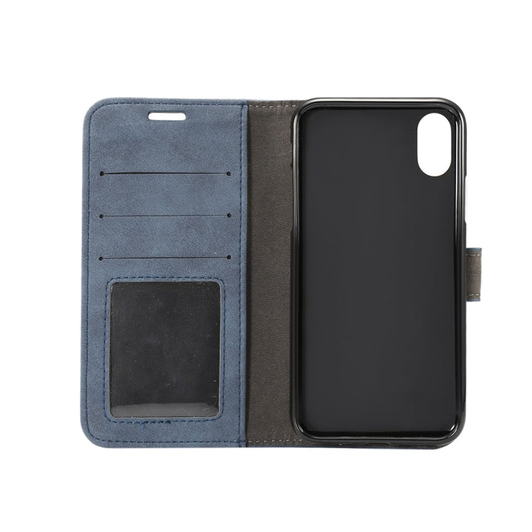 For iPhone XS Sheep Bar Material Horizontal Flip PU Leather Case with Holder & Card Slot & Wallet & Photo Frame