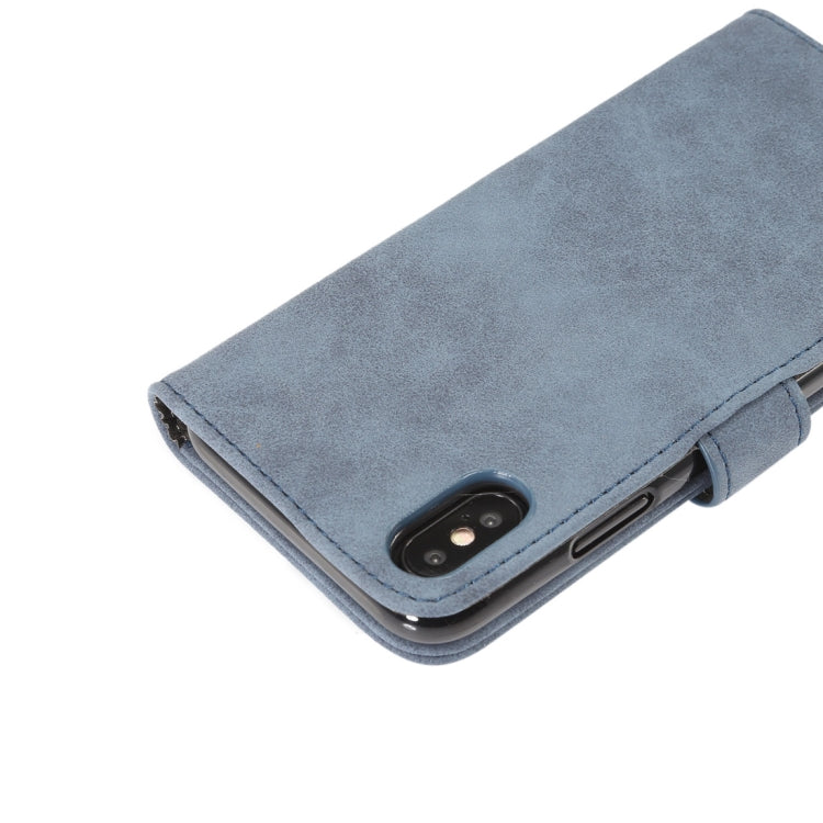 For iPhone XS Sheep Bar Material Horizontal Flip PU Leather Case with Holder & Card Slot & Wallet & Photo Frame