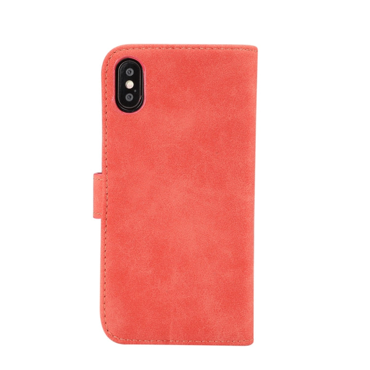 For iPhone XS Sheep Bar Material Horizontal Flip PU Leather Case with Holder & Card Slot & Wallet & Photo Frame