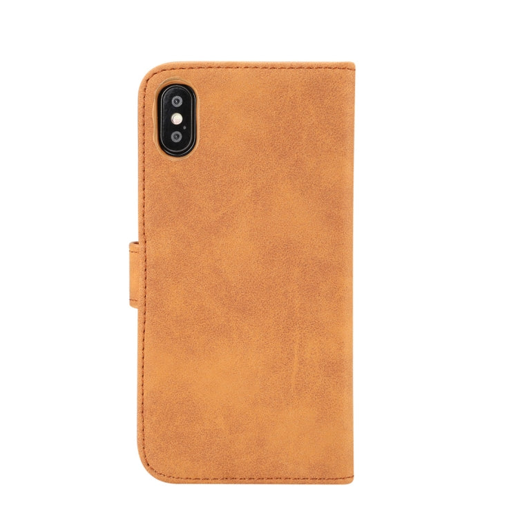 For iPhone XS Sheep Bar Material Horizontal Flip PU Leather Case with Holder & Card Slot & Wallet & Photo Frame