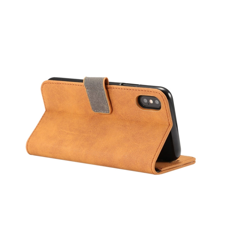 For iPhone XS Sheep Bar Material Horizontal Flip PU Leather Case with Holder & Card Slot & Wallet & Photo Frame