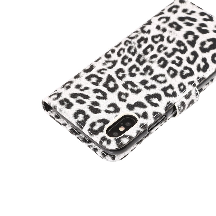 For iPhone XS Leopard Pattern Horizontal Flip Leather Case with Holder & Card Slots