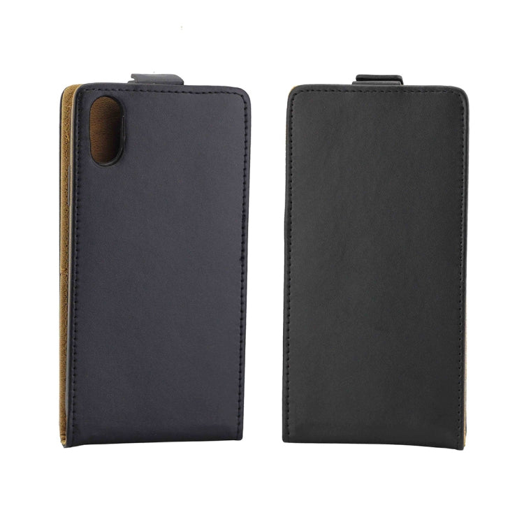 For iPhone XR Business Style Vertical Flip TPU Leather Case with Card Slot (Black)