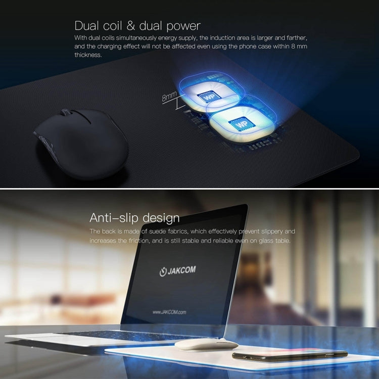 JAKCOM MC2 Wireless Fast Charging Mouse Pad, Support Qi Standard Mobile Phone Charging