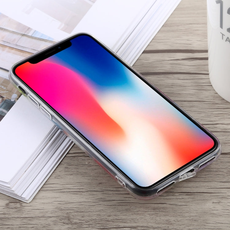 For iPhone X / XS 3D Epoxy Bear Pattern Shockproof Soft PC+TPU Case(Transparent)