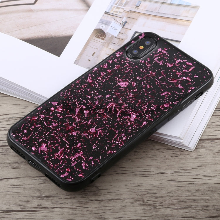 For iPhone X / XS Glittery Powder Shockproof Soft TPU Case