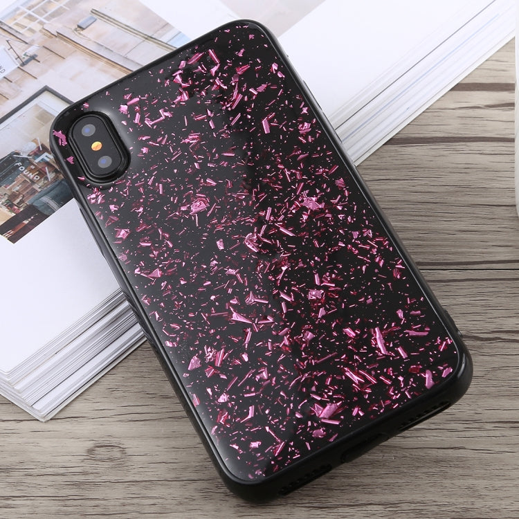 For iPhone X / XS Glittery Powder Shockproof Soft TPU Case