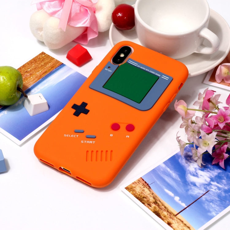 For iPhone X / XS Game Boy Pattern Silicone Protective Case