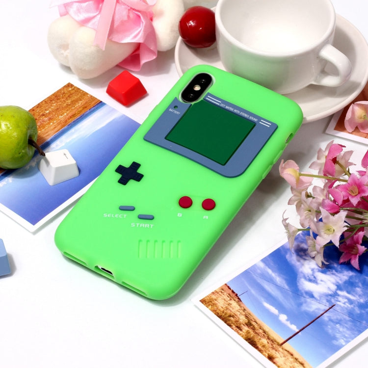 For iPhone X / XS Game Boy Pattern Silicone Protective Case