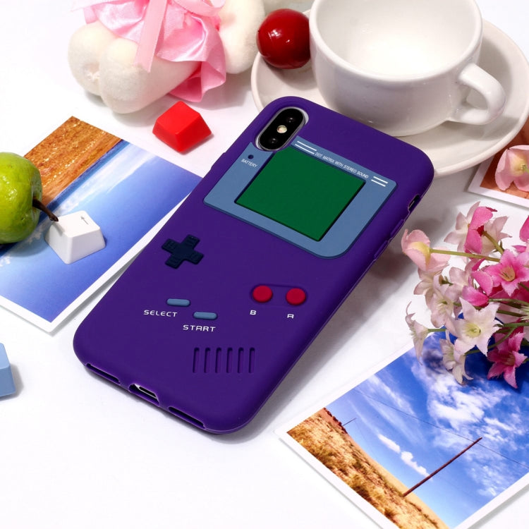 For iPhone X / XS Game Boy Pattern Silicone Protective Case