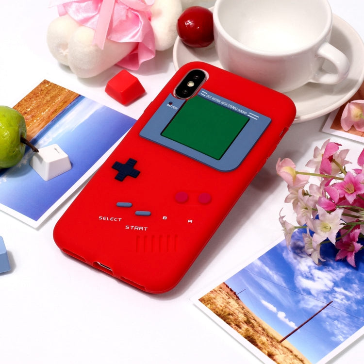 For iPhone X / XS Game Boy Pattern Silicone Protective Case