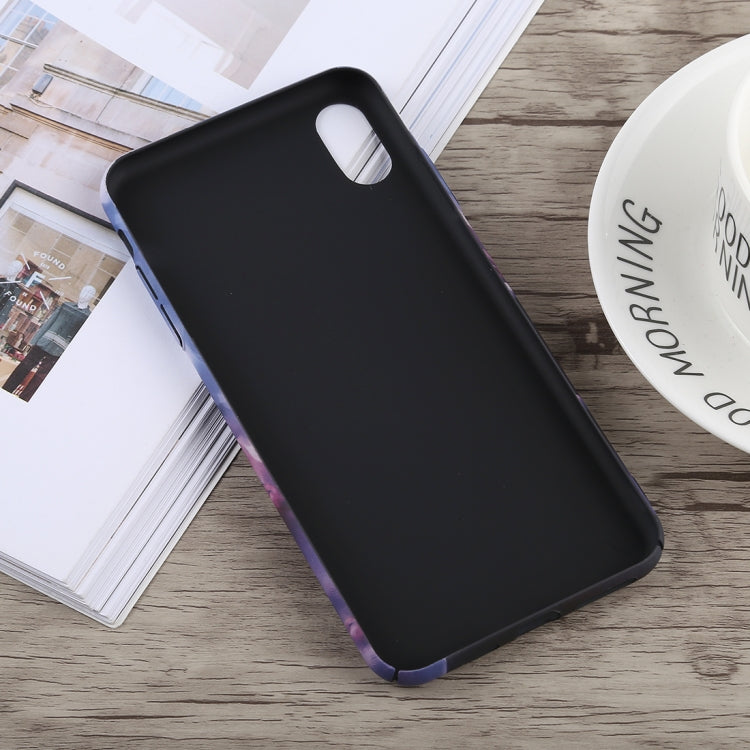 For iPhone XS Luminous Abstract Pattern PC Protective Case