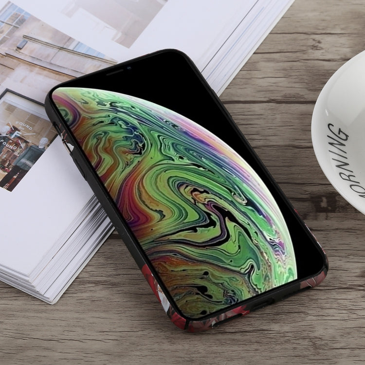 For iPhone XS Luminous Rose Pattern PC Protective Case