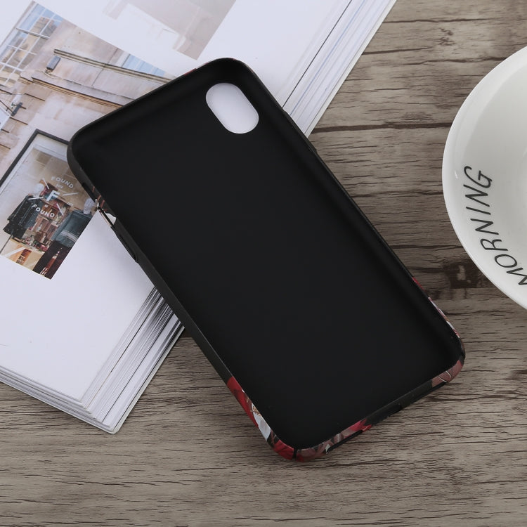 For iPhone XS Luminous Rose Pattern PC Protective Case