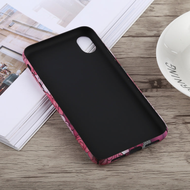 For iPhone XS Luminous Peony Pattern PC Protective Case