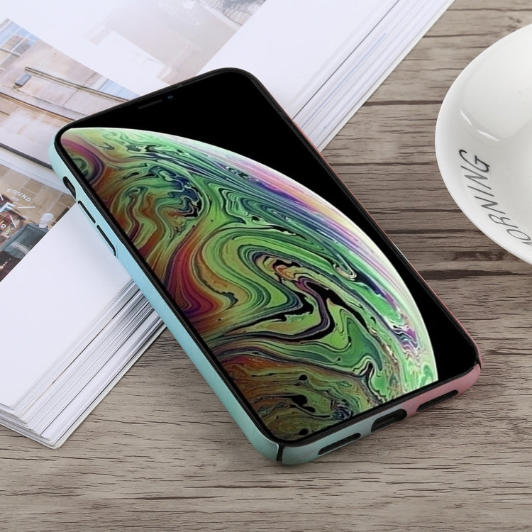 For iPhone XS Luminous Seaside Pattern PC Protective Case