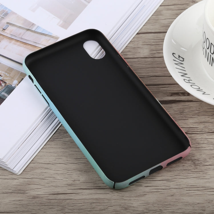 For iPhone XS Luminous Seaside Pattern PC Protective Case