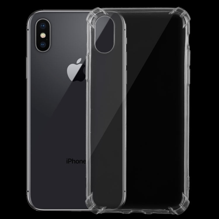 For iPhone XS Ultrathin Transparent TPU Soft Protective Case (Transparent)