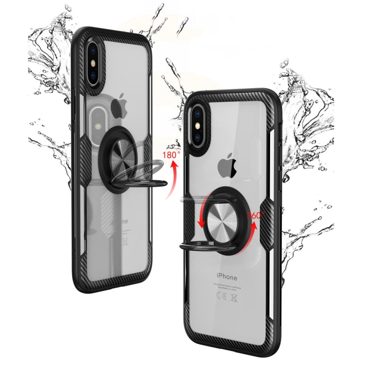 For iPhone X / XS Magnetic 360 Degree Rotation Ring Holder Armor Protective Case
