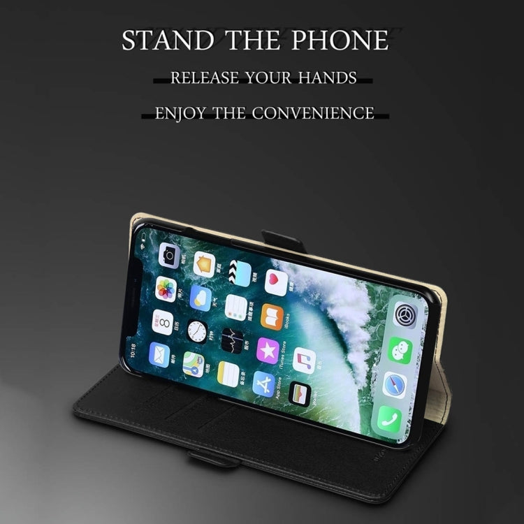 For iPhone X / XS DZGOGO MILO Series PC + PU Horizontal Flip Leather Case with Holder & Card Slot & Wallet