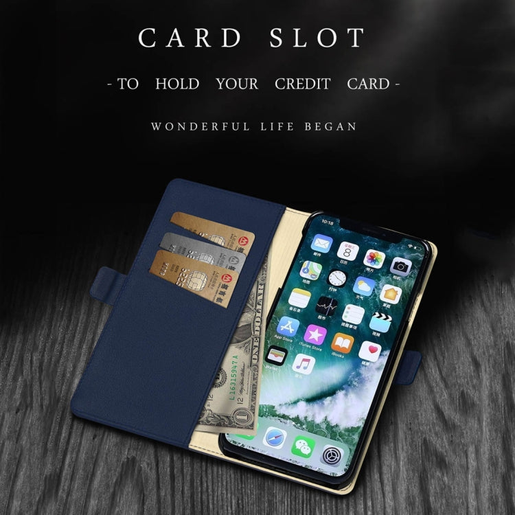 For iPhone X / XS DZGOGO MILO Series PC + PU Horizontal Flip Leather Case with Holder & Card Slot & Wallet