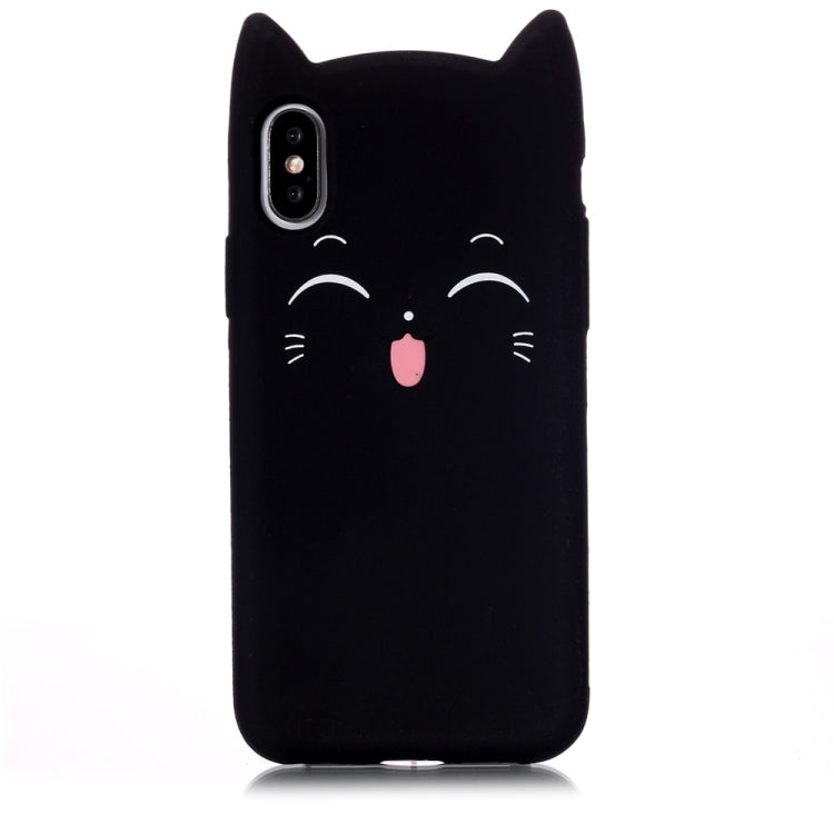 For iPhone X / XS Cheshire Cat Pattern Silicone Protective Case