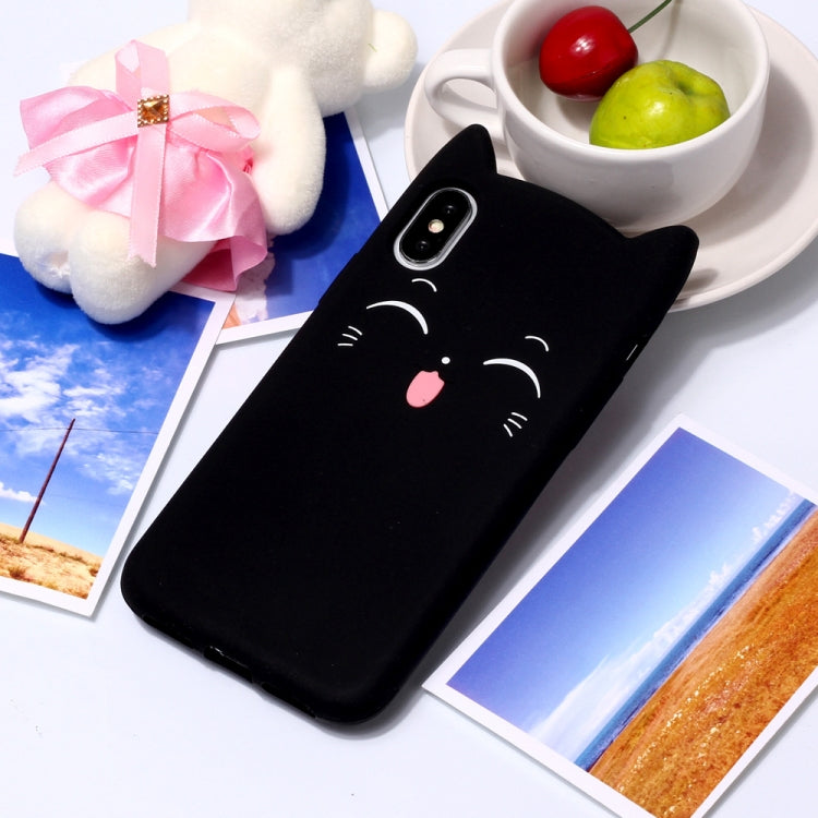 For iPhone X / XS Cheshire Cat Pattern Silicone Protective Case